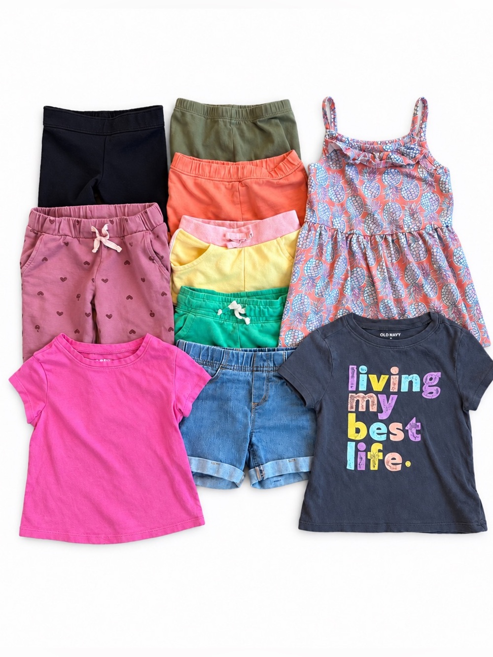 Girls 3T Clothing Bundle Pajama, Playwear, dress, shorts, tshirts mix and match
